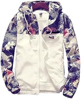Floral Bomber Jacket Men Hip Hop Slim Fit Flowers Bomber Jacket Coat Men's Hooded Jackets