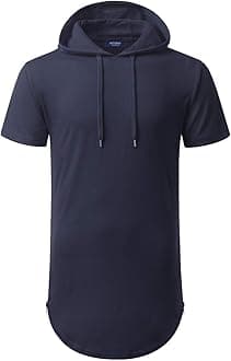 AiyinoMen's Hipster Hip Hop Longline Pullover Hoodies Shirts