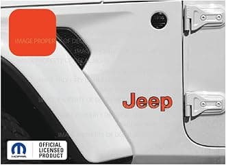 Decal Mods Fender Jeep Fender Flat Overlay Decal Graphic fits Jeep Wrangler JL/JT (2018-2024) (Set of 2) Orange CO | SJ8Z3