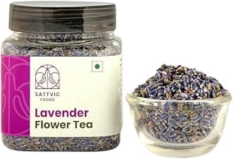 Lavender Flower Tea (30 g) | Naturally Calming Caffeine-Free Herbal Tea | Promotes Relaxation, Stress Relief, and Sleep | 100% Pure and Natural Kashmiri-Grown
