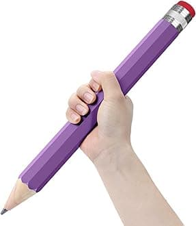 BUSHIBU Giant Pencil, 14 Inch Jumbo Pencils, Funny Big Novelty Pencil for Prop/Gifts/Decor (Light Purple)