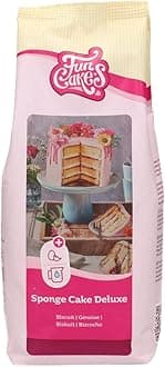 FunCakes Mix for Sponge Cake Deluxe Easy to Use, Wonderfully Light Sponge Cake, Perfect for Cake Decoration, Confectioner Quality, Cake base, Halal, 1 kg