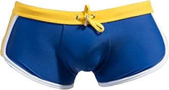 JEShifangjiusu Mens Swimsuit Adjustable Low Waist Beach Swim Briefs Swimming Shorts Square Leg Board Short Bathing Suit