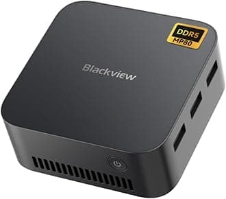 Blackview MP80 Mini PC DDR5 Intel 12th Alder Lake N95 (up to 3.4GHz) Mini Desktop Computers, 16GB RAM 512GB M.2 SSD Micro PC, 4K@60Hz UHD, HDMI*3, Dual LAN/Wi-Fi/Bluetooth/VESA, Business/Meeting/Home