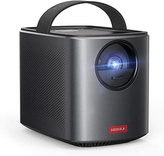 by Anker Mars II Pro - Mini Portable Projector, 500 ANSI Lumen, Black, 720p Image Quality, 40-100 Inch Display, Ideal for Home Entertainment and Movies