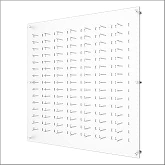 Optical Display for 105 Eyewear Frames - Wall Mount Acrylic Eyewear or Sunglass Display Package in Polar White – 47.5” (H) X 47.5” (W)