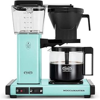 Technivorm Moccamaster 53934 KBGV Select 10-Cup Coffee Maker, Turquoise, 40 ounce, 1.25l
