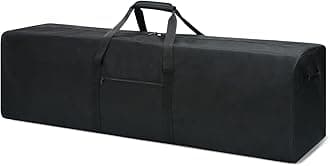 Urbanstand 48 Inch Travel Duffle Bag Extra Large Sport Equipment Duffel Bags, Christmas Tree Storage Bag 7.5 ft with 2-way Lockable Zippers (Black), Black, 52inch, Extra Large Camping Storage Bag