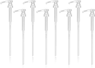 8 Pieces Coffee Syrup Pump Dispenser Fits 750ml/25.4oz Bottles, Skinny Syrup Pump for Coffee Flavoring, Creamers, Caramel, Beverages, Kitchen Cafe Bar Drinking Mixes Food Dispenser(White)