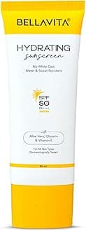 Water based Hydrating Sunscreen, SPF 50, Lightweight, Photostable, PA+++, For All Skin Types, No White Cast, Non - Greasy Finish, UV Protection, Broad Spectrum, For Men & Women, 50ML