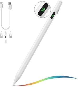 MoKo Stylus Pen for Touch Screen, Active Universal Stylus Pen Compatible with iPad/iPhone/Samsung/Lenovo/Xiaomi and Other iOS/Android Smartphone and Tablet Devices, White