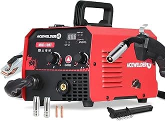 130A Gasless Flux Core MIG Welder Welding Machine 110V Portable IGBT Inverter Synergy Welder Machine