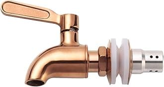 Beverage Dispenser Replacement Spigot Stainless Steel Polished Finished, Drink Dispenser Wine Barrel Spigot/Faucet/Tap with Anti-Clogging Cap
