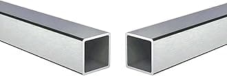 Stainless Steel Square Tubing Tube 25mm x 25mm x 2mm x 1380mm, 1" x 1" x 2/25" x 54.33" Long, 2 Pack 304 SS Square Tubings 2mm Thickness Polished Finished from Bopaodao