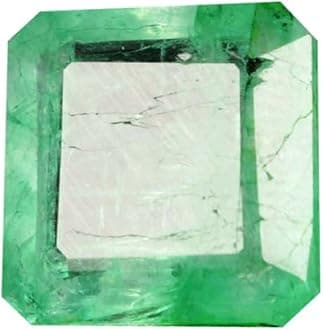 GEMHUB Egl Certified Gorgeous Natural Green Emerald (7.70 Carat) Square Cut Loose Gemstone AO-515