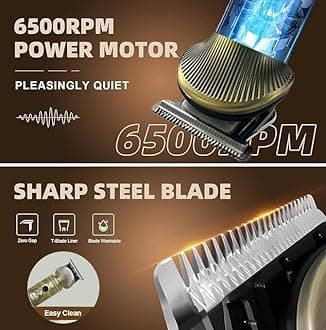 VGR Beard Trimmer Kit for Men Rechargeable Professional,7 in 1 Cordless Hair Clipper,21Pieces Beard Grooming Kit with Hair Clippers Trimmer Foil Shaver for Face,Body,Nose,Mustache