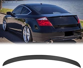 Trunk Spoiler Compatible with 2008-2012 Honda Accord Coupe, ABS Unpainted OEM Factory Style Rear Trunk Tail Lid Racing Spoiler Wing