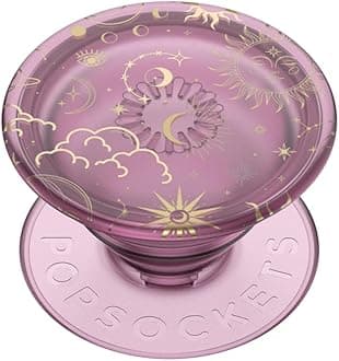 Translucent Phone Grip with Expanding Stand, PopSockets for Phone, Translucent PopGrip - Celestial Mauve