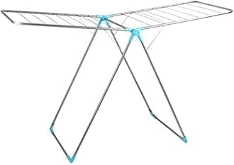 Wonder Cloth Dryer, Durable Metal Wire, Rf10119 | Strong Steel Wire 82cm Drying Space, Multi-Position Arms, Sturdy, Sleek, And Heavy Storage Non Slip Feet Ideal For Indoors & Outdoors