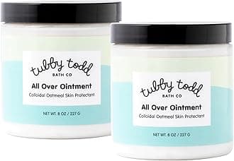 TUBBY TODD All Over Ointment Baby Eczema Cream, Everyday Multi-Purpose Baby Skin Relief Cream, Sensitive and Dry Skin, Rash & Irritation - Steroid & Gluten Free, Fragrance-Free, 8 oz, 2 Pack