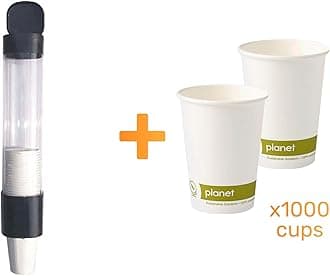 Hydrate Direct Core Water Cooler Package 2 | Water Dispenser Plus 2 x 15L Bottles of Natural Mineral Water, 1000 x Cups and Cup Dispenser, Ambient & Cold Temperature, Grey/Silver