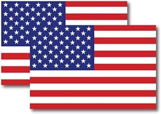 American Flag Automotive Magnet Decal - 4x6 Inches, 2 Pack - Red, White, and Blue - Heavy-Duty Magnetic Vinyl for Car, Truck, SUV - Display Patriotism with Multipack Magnets