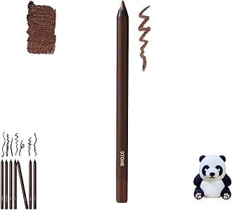 Systemous Eyeliner Pencil, 2-in-1 Eyeliner Eyebrow Pencil, 24 Hour Waterproof Double-Ended, Smooth and Easy to Color with Panda Sharpener (Slate)