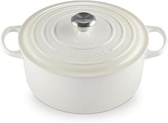 Le Creuset Signature Enamelled Cast Iron Round Casserole Dish With Lid, 28 cm, 6.7 Litre, Meringue, 21177287164430