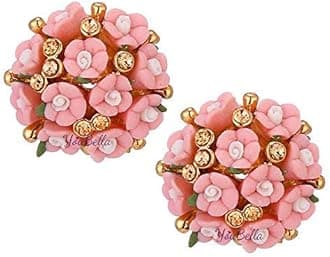 YouBellaJewellery for Women Gold-plated Floral Stud Tops Earings Earrings for Women & Girls
