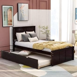 Mera Twin Size Platform Bed with Trundle (Espresso 2)