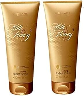 Oriflame Milk & Honey Gold Sugar Scrub, 200 ml, Pack of 2