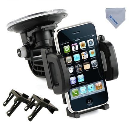FlyStone Heavy-Duty Universal Car Mount Holder with Quick Lock and Release for Samsung Galaxy S5 G900 / Samsung Galaxy Note 2 N7100 / Samsung Galaxy S3 I9300 / Samsung Galaxy S4 I9500 / Samsung Galaxy Note 3 N9000 N9002 N9005 / Other Smartphones (FlyStone Heavy-Duty Universal Car Mount Holder)