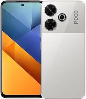 Poco M6 4G LTE GSM (256GB + 8GB) 108MP Triple Camera 6.79" Octa Core (Tmobile Mint Tello Global) Unlocked + (Fast Car 33W) (Silver (Global ROM))