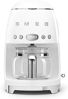 DCF02WHUK Drip Coffee Machine, Auto-Start Mode, Reuseable Filter, Digital Display, Anti-Drip System, Aroma Intensity Option, 1.4 Litre Tank, White