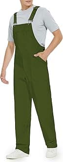 Men's Bib Overalls,Men's Overalls Workwear Lightweight with Adjustable Straps and Pockets