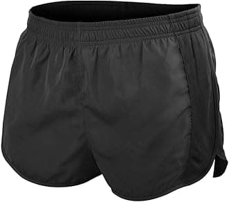 – Men's Sports 1" Elite Split Running Shorts with Side Mesh Panel Quick Dry Lightweight Polyester
