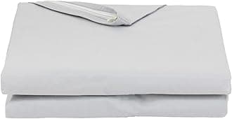 FULI 100% Cotton Zippered Futon Cover, Japanese Futon Mattress Cover, Shikibuton, Made in Japan (King, Gray)