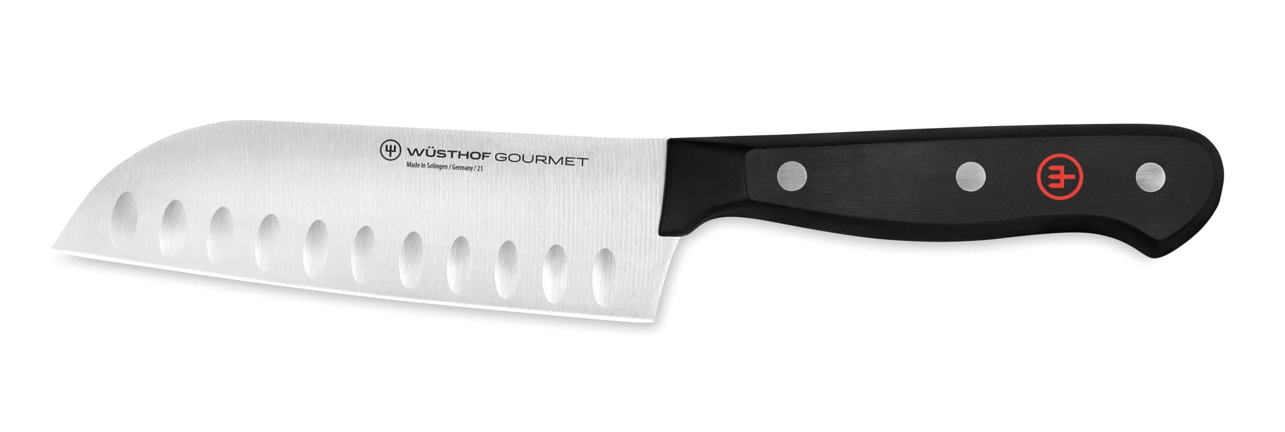 WÜSTHOF Gourmet 5" Hollow Edge Santoku Knife, Black