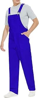 WORK IDEA Men's Bib Overalls,Men's Overalls Workwear Lightweight with Adjustable Straps and Pockets