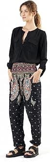 Happy Trunks Harem Pants for Women/Women’s Yoga Pants with Pockets (S-XXL) Hippie Clothes/Boho Clothes for Women/Beach Lounge