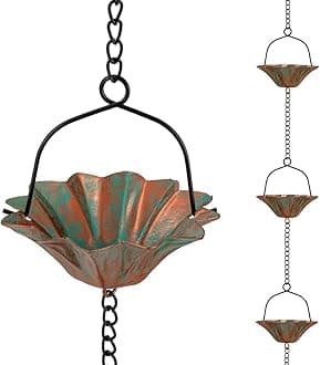 Bronze Lotus Rain Chain