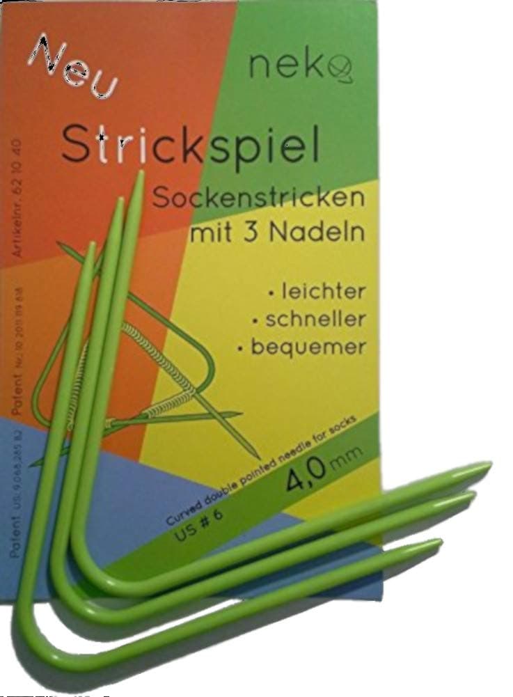 Neko Sock Curved Double Pointed Knitting Needle Set (US 6 (4.0 mm))