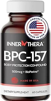 Extra-Strength Body Protection 157 Peptide Capsules (500mcg) - Proudly USA Made, (2 Month Suppy) Workout Recovery - Tissue Health, Muscle Health, Gut Health