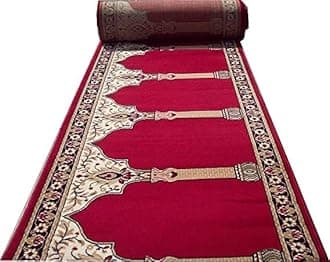 Janamaz Rolls for Masjid (Mosque) Prayer Carpet Any Religious Houses & Gallery Runner Carpet 4 x 42 Feet Color Red