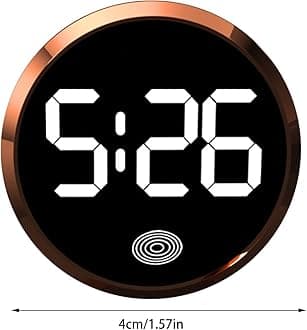 Digital Clock for Car Dashboard, Stick On Dashboard Car Clock, Touch-Activated Watch with LED Time Display for Car Boat Bike Truck, Adjustable Brightness, Ideal for Bedroom or Office (D)