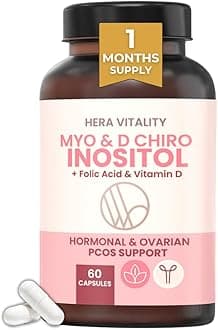Myo-Inositol & D-Chiro Inositol Supplement for Women | 40:1 Ratio | 60 Capsul...