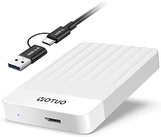 Portable External Hard Drive Storage Expansion Mobile HDD USB 3.0 for PC, Mac, Desktop, Laptop, PS4, PS5, Xbox One X/S, Xbox 360, Xbox Series X/S, Office & Game (White, 1TB)