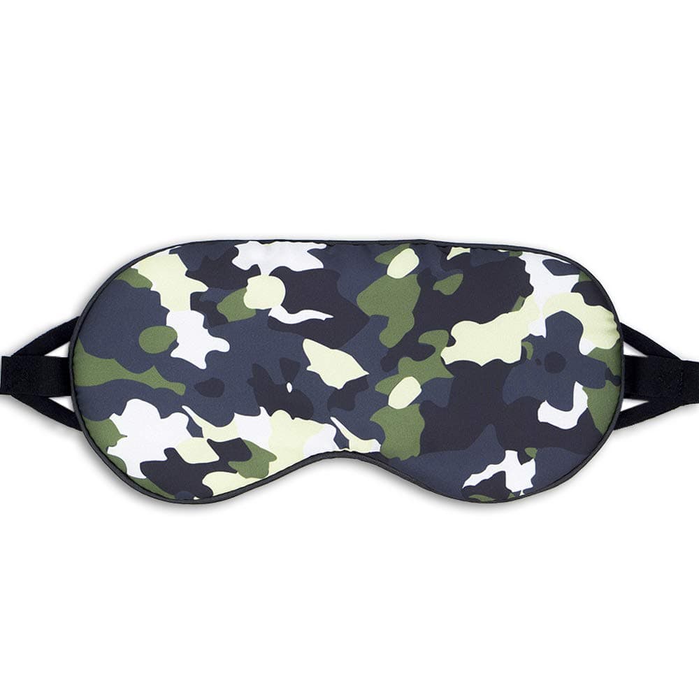 Sleep Mask,Soft Silk Sleeping Mask Blocks Light with Adjustable Straps - Eye Mask for Sleeping for Men and Kid,Camo