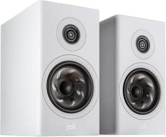 Reserve R200 Large Bookshelf Speaker for Dynamic, Detailed Home Theater Audio, 1" Pinnacle Ring Tweeter & 6.5" Turbine Cone Woofer, Dolby Atmos & IMAX Enhanced, Wall Mountable, White
