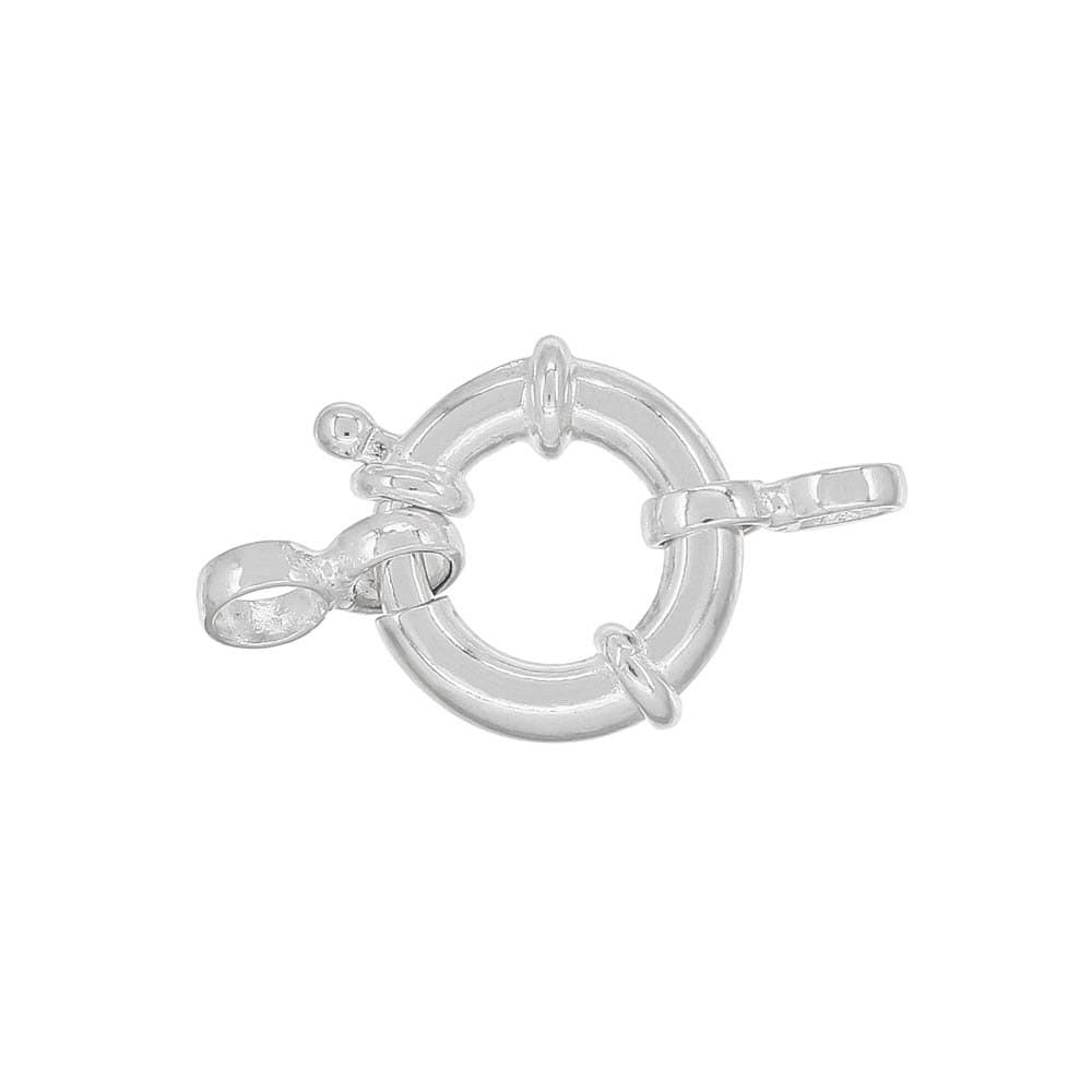 Sterling Silver Jumbo Spring Hook and Eye Bolt Ring Clasp 12mm